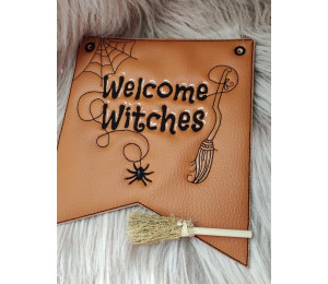 Stickdatei ITH - Wimpel Ösen "Welcome Witches" Halloween